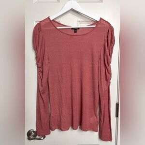 Express Ruched Long Sleeve Blouse NWOT